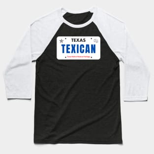 Texican License Plate Baseball T-Shirt